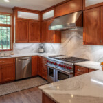 kitchen with custom cabinets