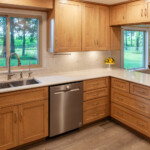 custom kitchen cabinets with natural wood finish