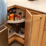 Corner cabinets with lazy Susan